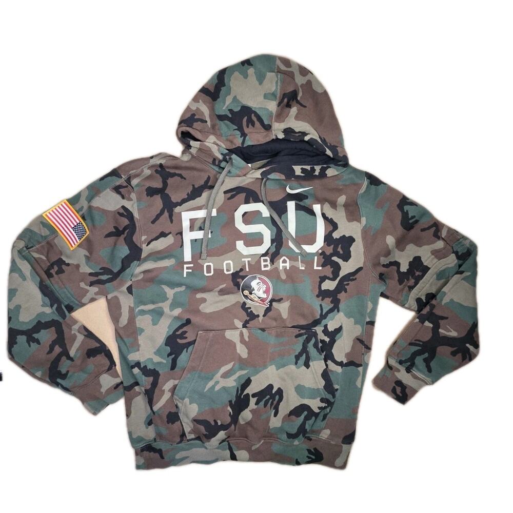 FLORIDA STATE SEMINOLES FSU NIKE Military Appreciation CAMO Hoodie Men Med